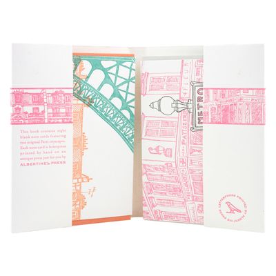 Paris Note Set Letterpress Library