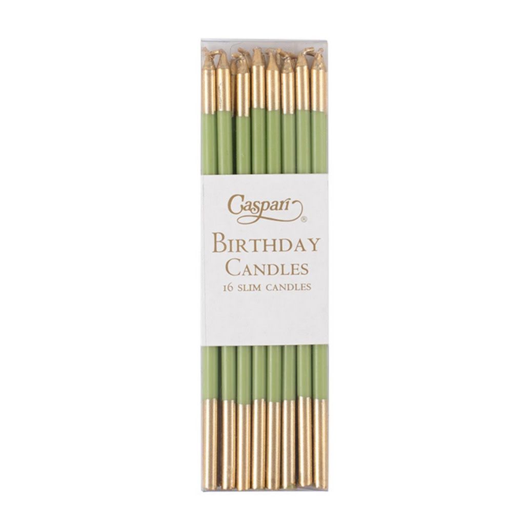 Birthday Candle Slims - Moss Green