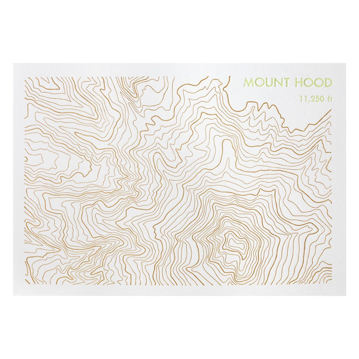 Topographic Map Postcard - Mt. Hood