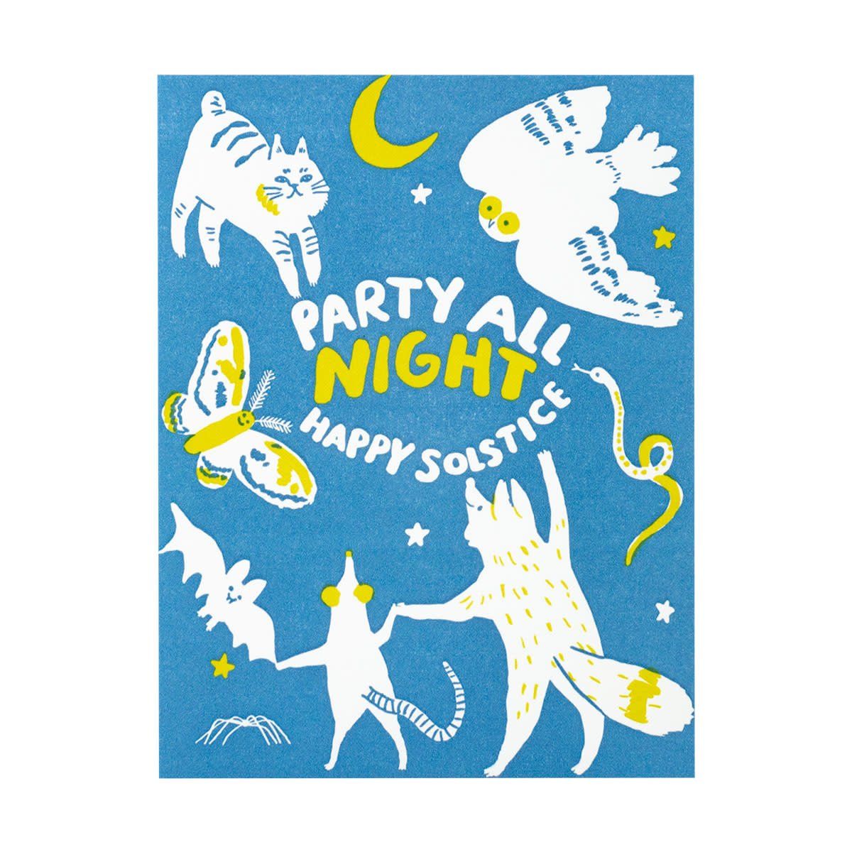 Solstice Party Letterpress Card