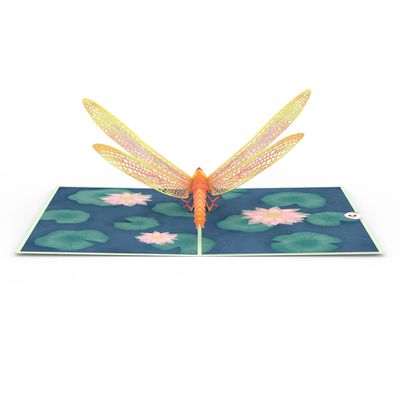 Dragonfly on Water Lily Pop Up Card