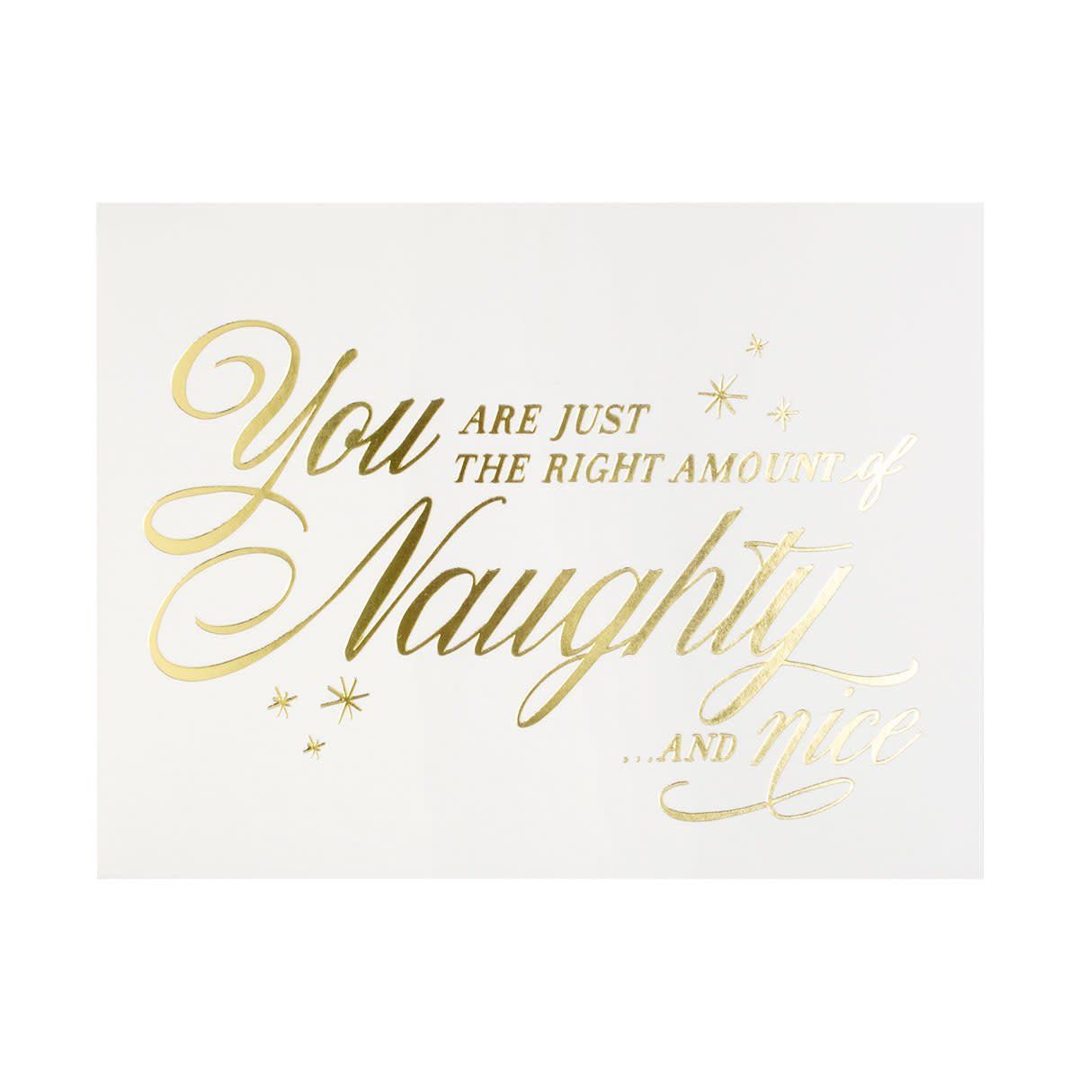 Naughty &amp; Nice Letterpress Card