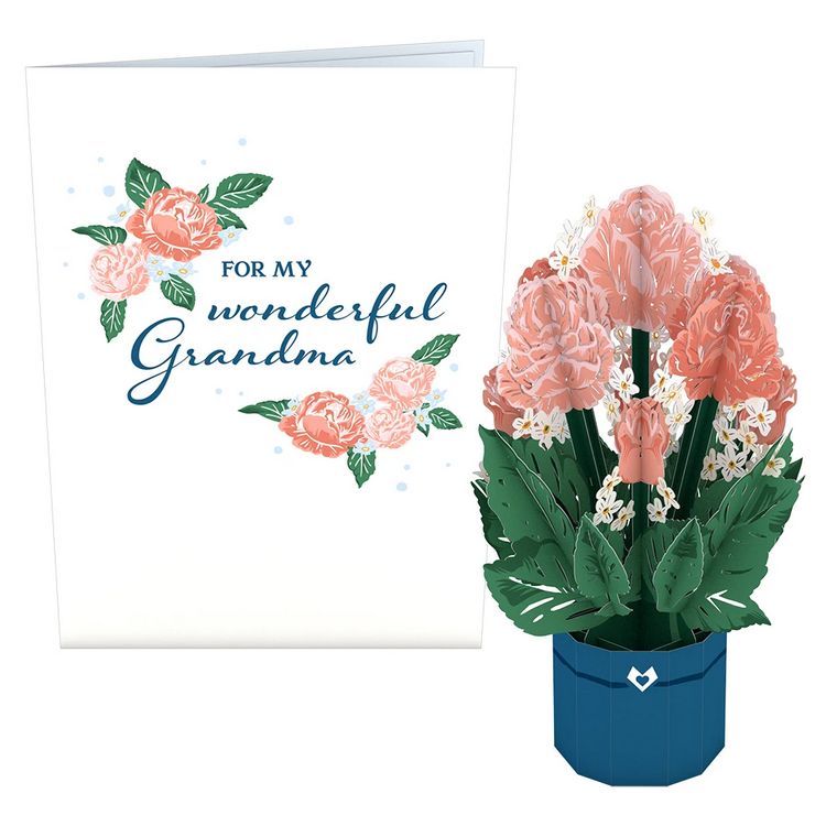 For My Wonderful Grandma Mini Bouquet Card