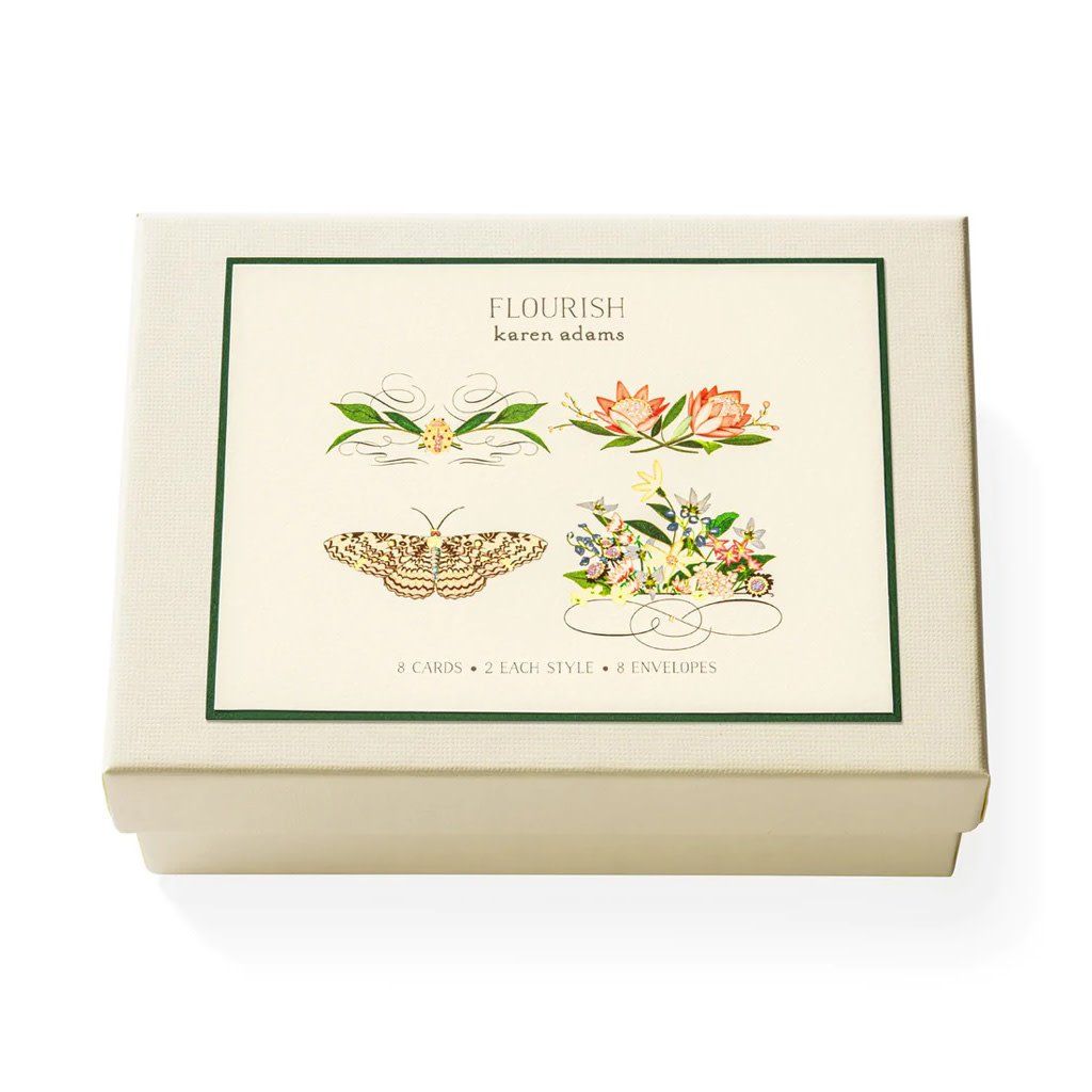 Flourish Letterpress Note Card Box