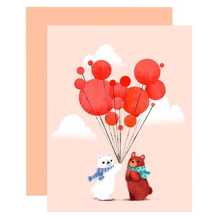Bears Balloons Card