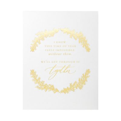 Difficult Time of Year Letterpress Card