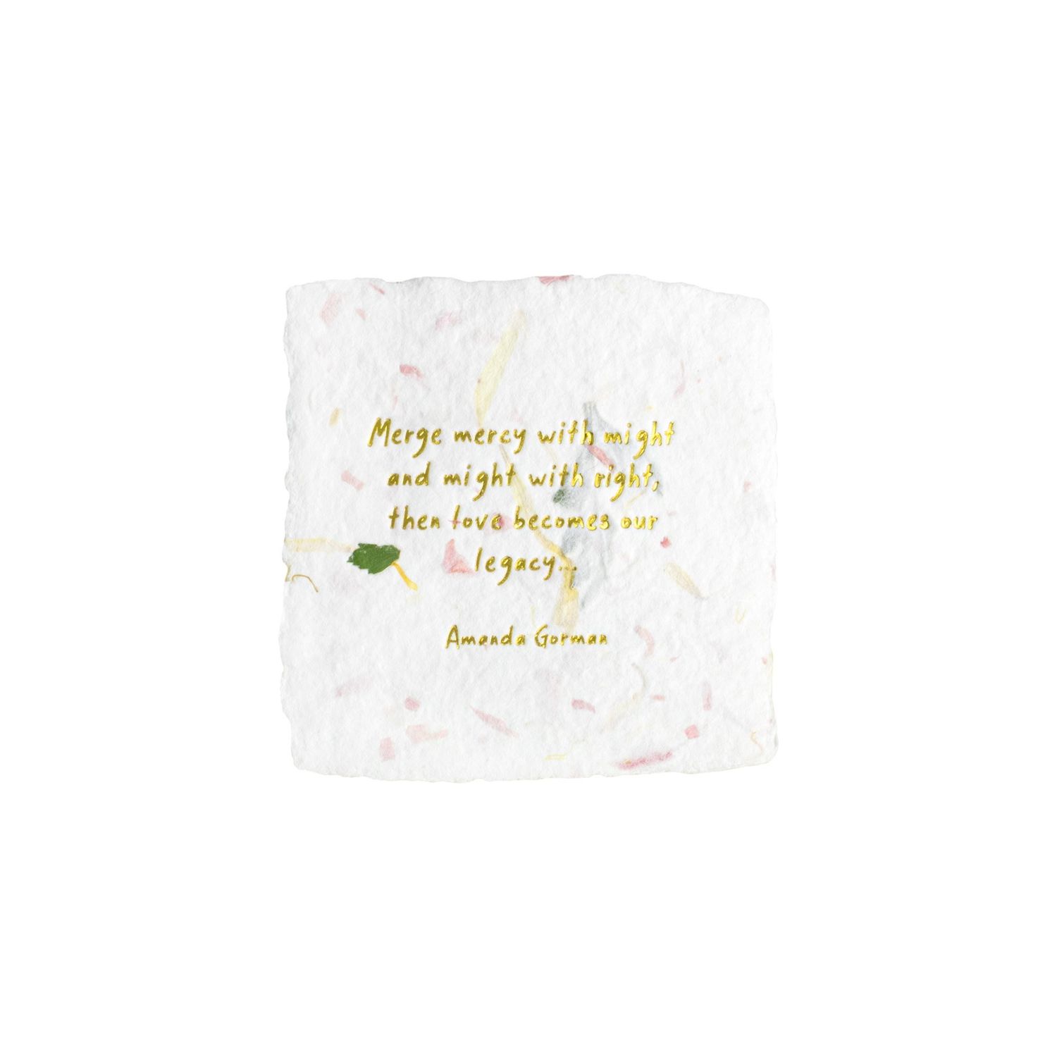 Amanda Gorman Quote Floral Petite Wish Letterpress Enclosure
