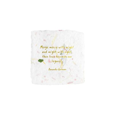 Amanda Gorman Quote Floral Petite Wish Letterpress Enclosure