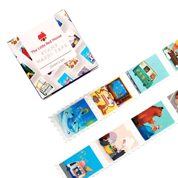 2.5cm Animals w Fun Stamp Washi Tape