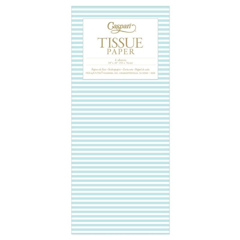 Mini Stripe Robin&#39;s Egg Tissue Paper