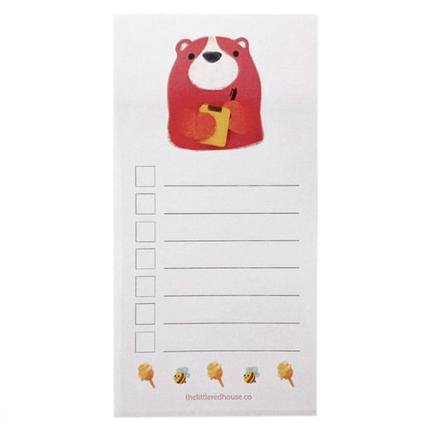 Bear Checklist Sticky Note