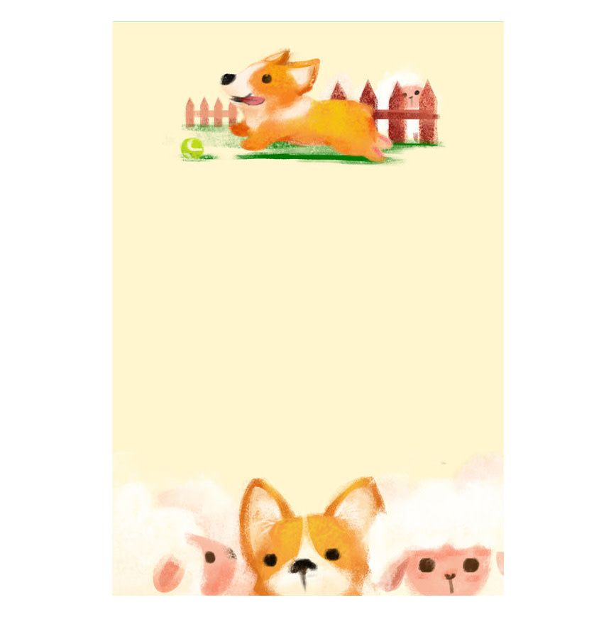 Corgi with Sheep Notepad