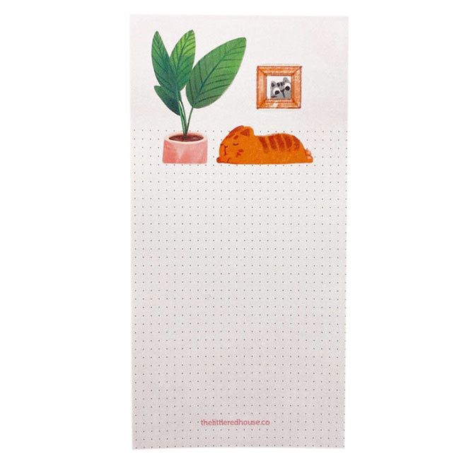 Napping Cat Dots Sticky Note