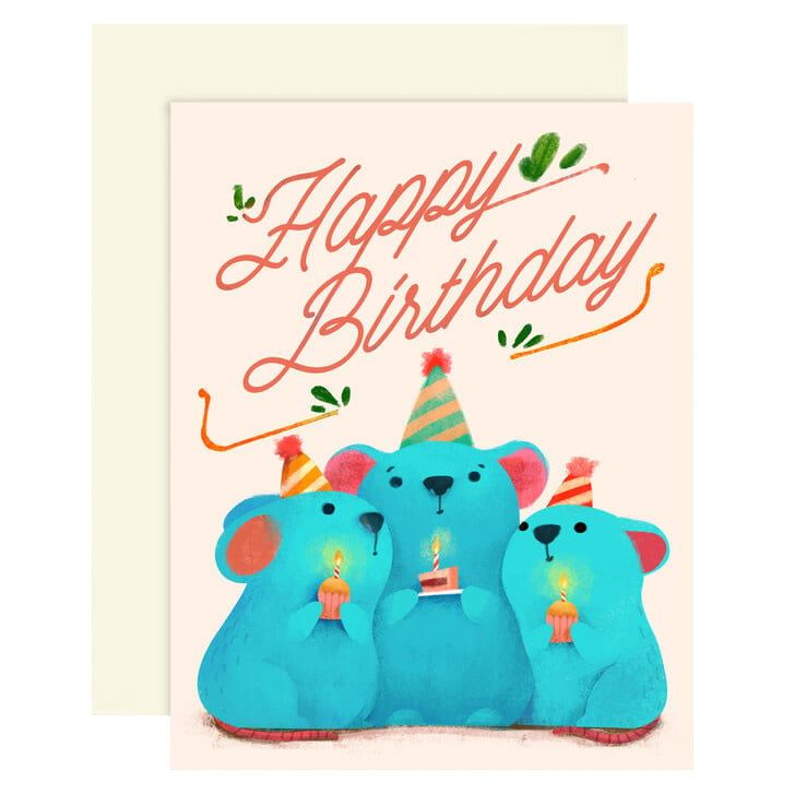 Mice Birthday Card