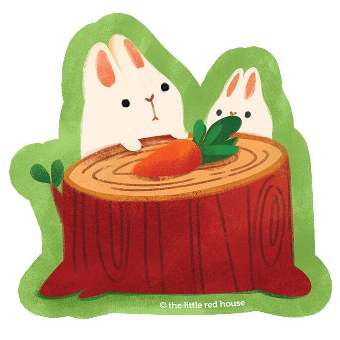 Picnic Bunnies Vinyl Sticker