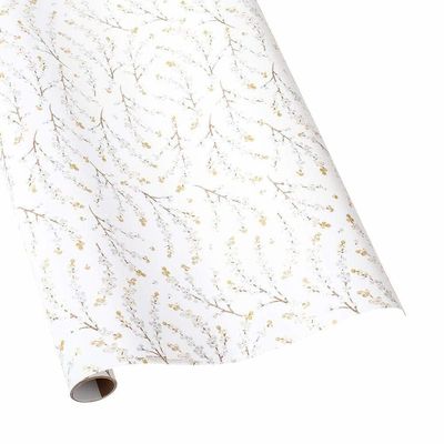 Berry Branches Gift Wrapping Paper in White &amp; Silver