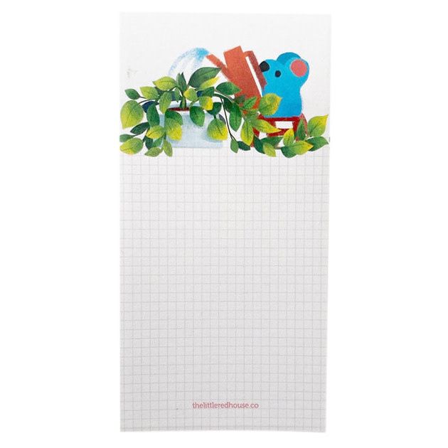 Mouse with Plant Grid Sticky Note