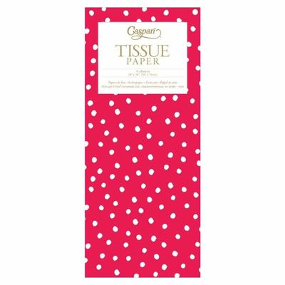 Painted Dots Red Tissue Package 4 Sheets