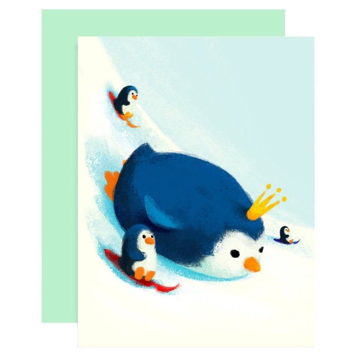 Penguin King Card