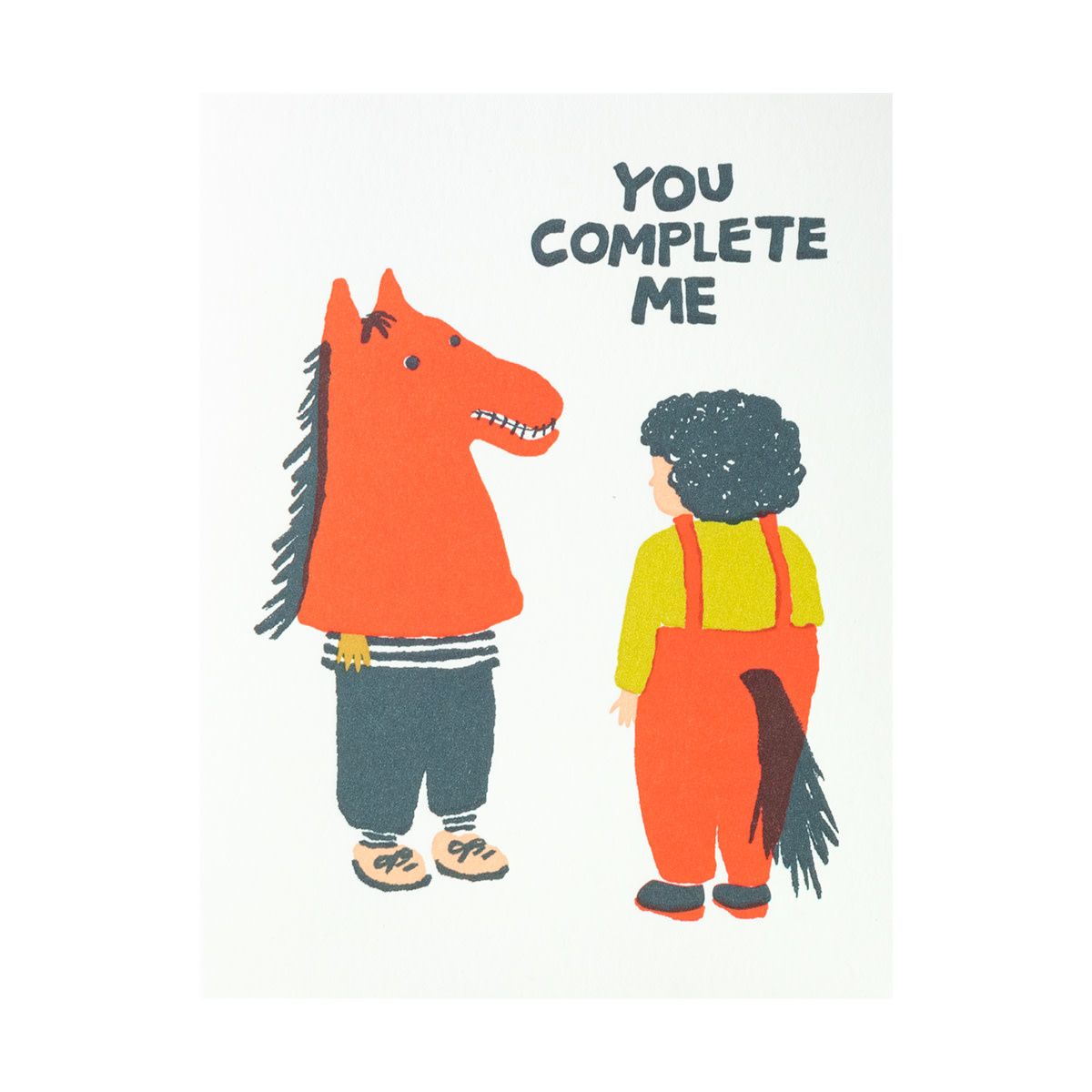 You Complete Me Letterpress Card