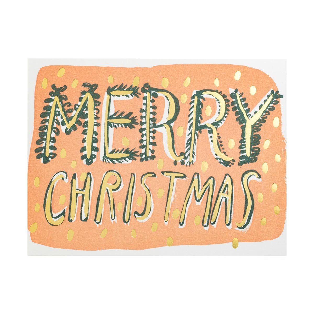 Big Christmas Type Letterpress Card