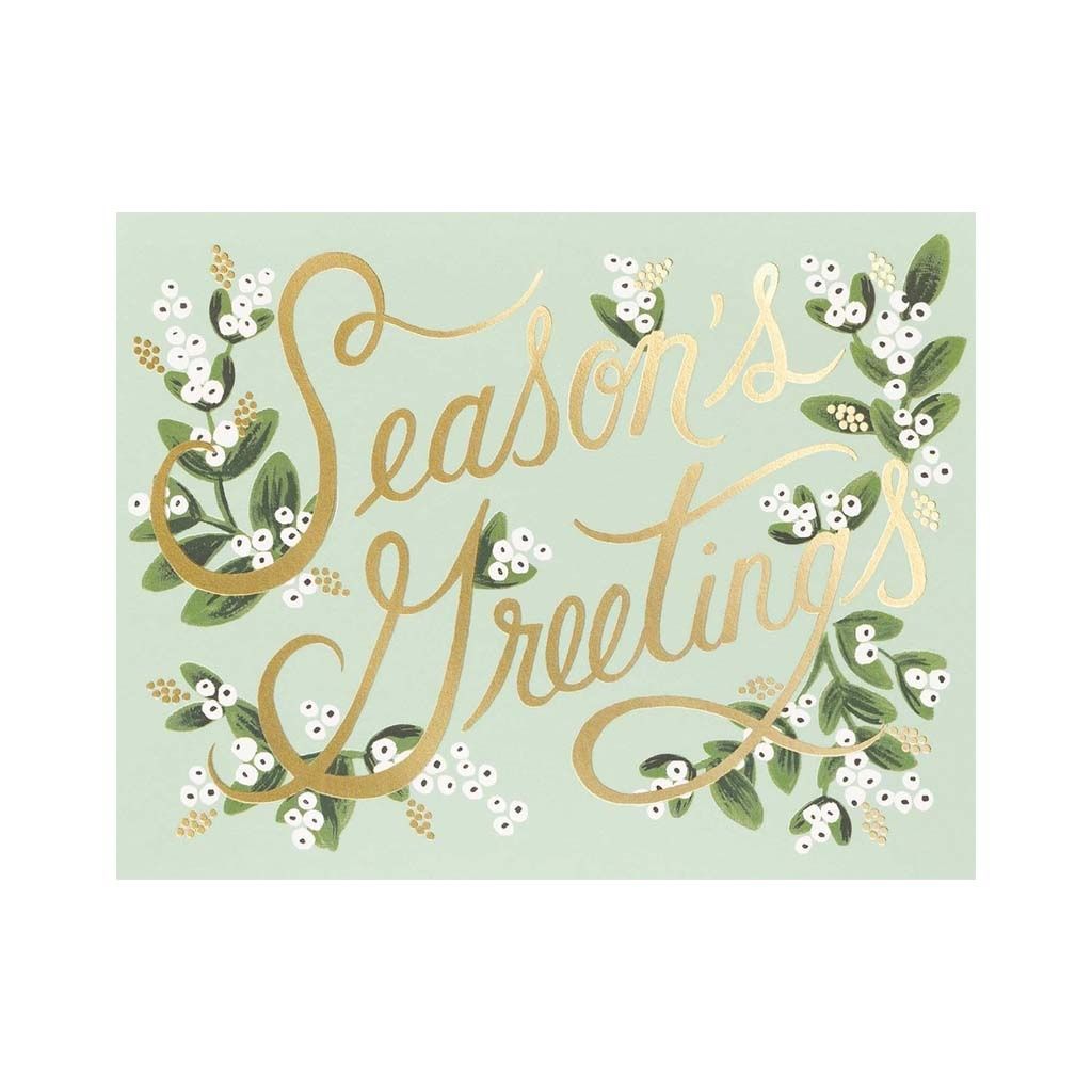 Mistletoe Season&#39;s Greetings Card