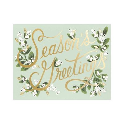 Mistletoe Season&#39;s Greetings Card