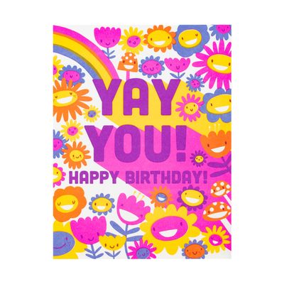 Yay You Birthday Letterpress Card