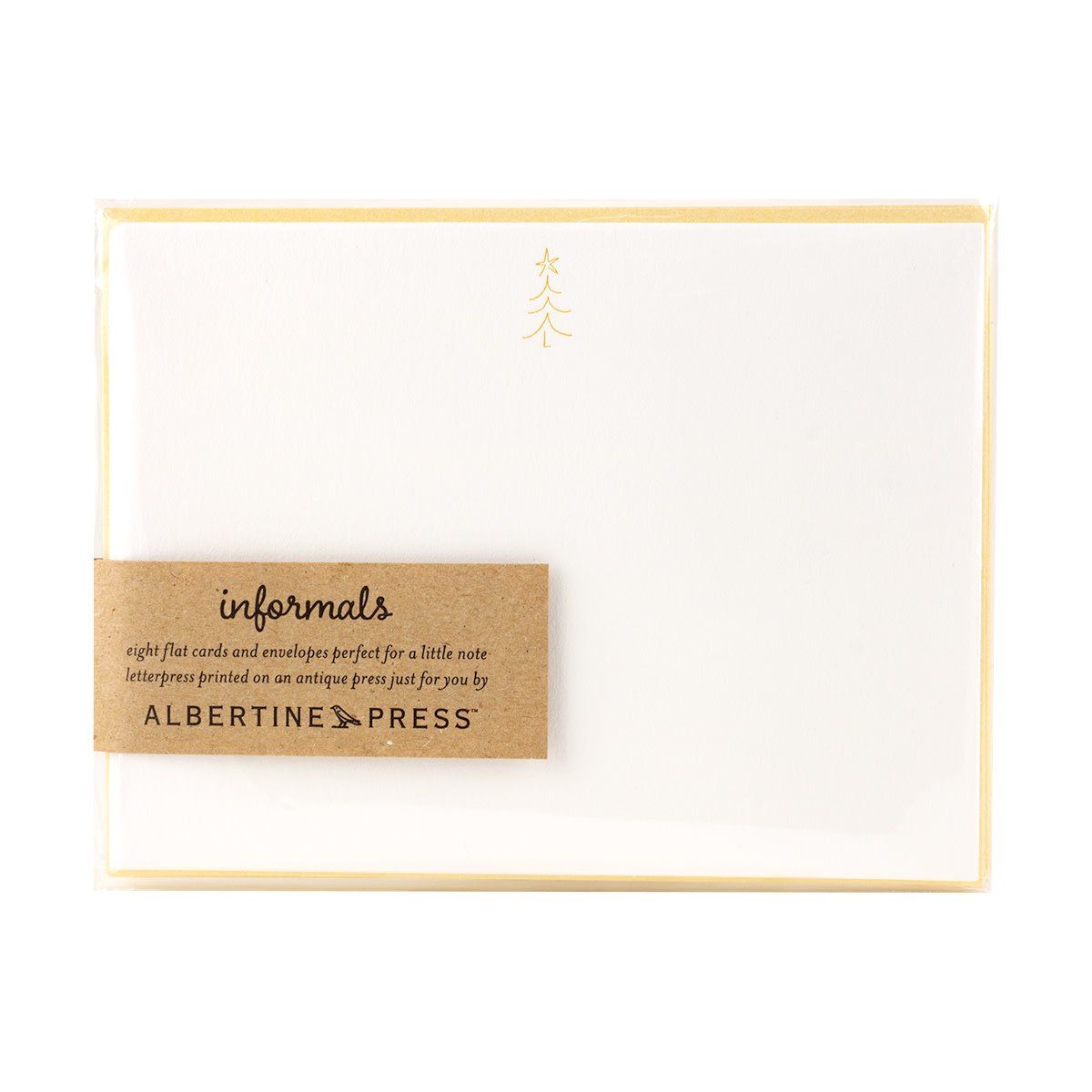 Christmas Tree Holiday Letterpress Notecard Set