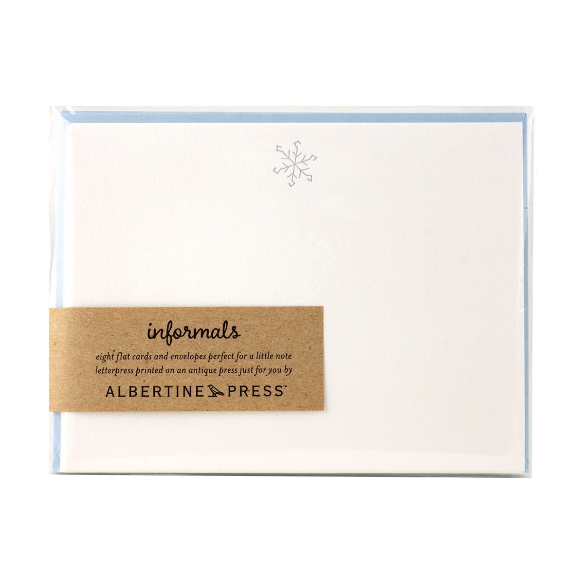 Snowflake Holiday Letterpress Notecard Set