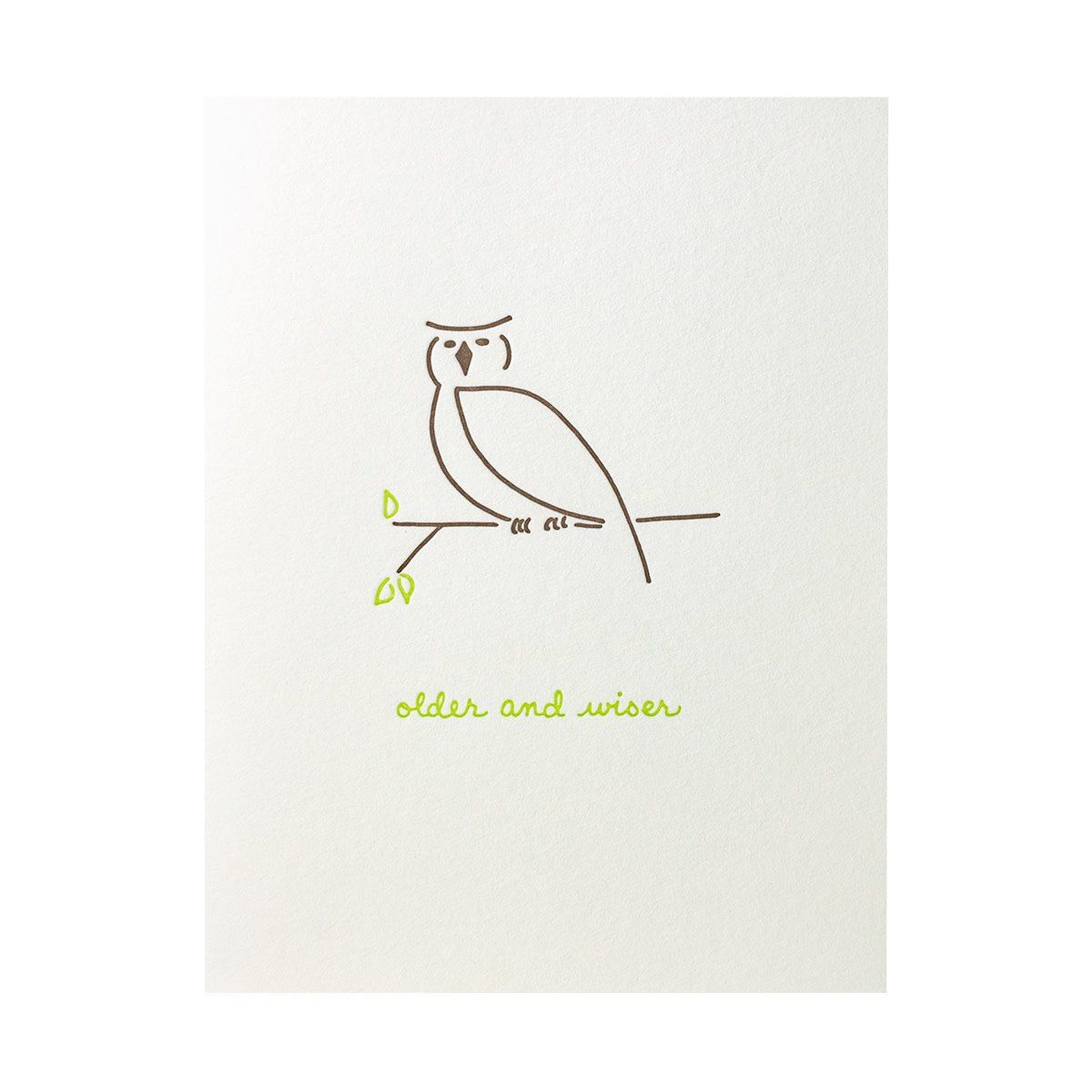 Older and Wiser Letterpress Card