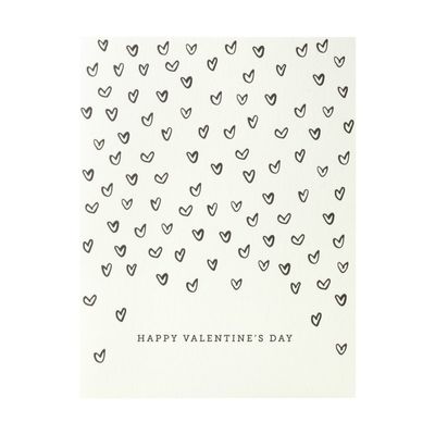 Valentine's Day Hearts Letterpress Card