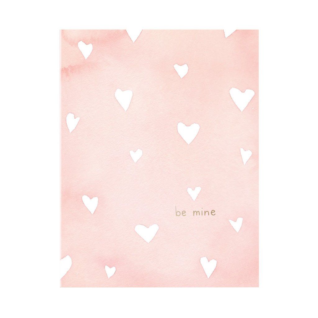 Be Mine White Hearts Card