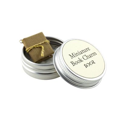 Miniature Book Charm - Brown