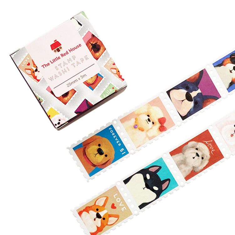 2.5cm Dogs Stamp Washi Tape