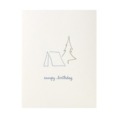 Campy Birthday Letterpress Card