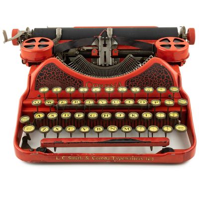 Red Corona Typewriter