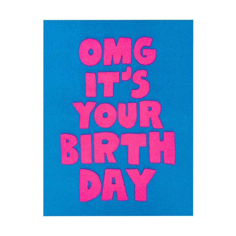 OMG Birthday Letterpress Card