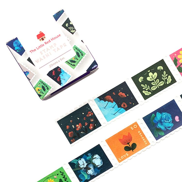 2.5cm Floral Stamp Washi Tape