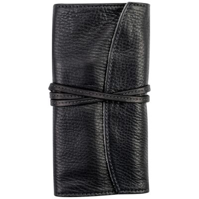 Pen Sheath 5 Roll Black Leather 5