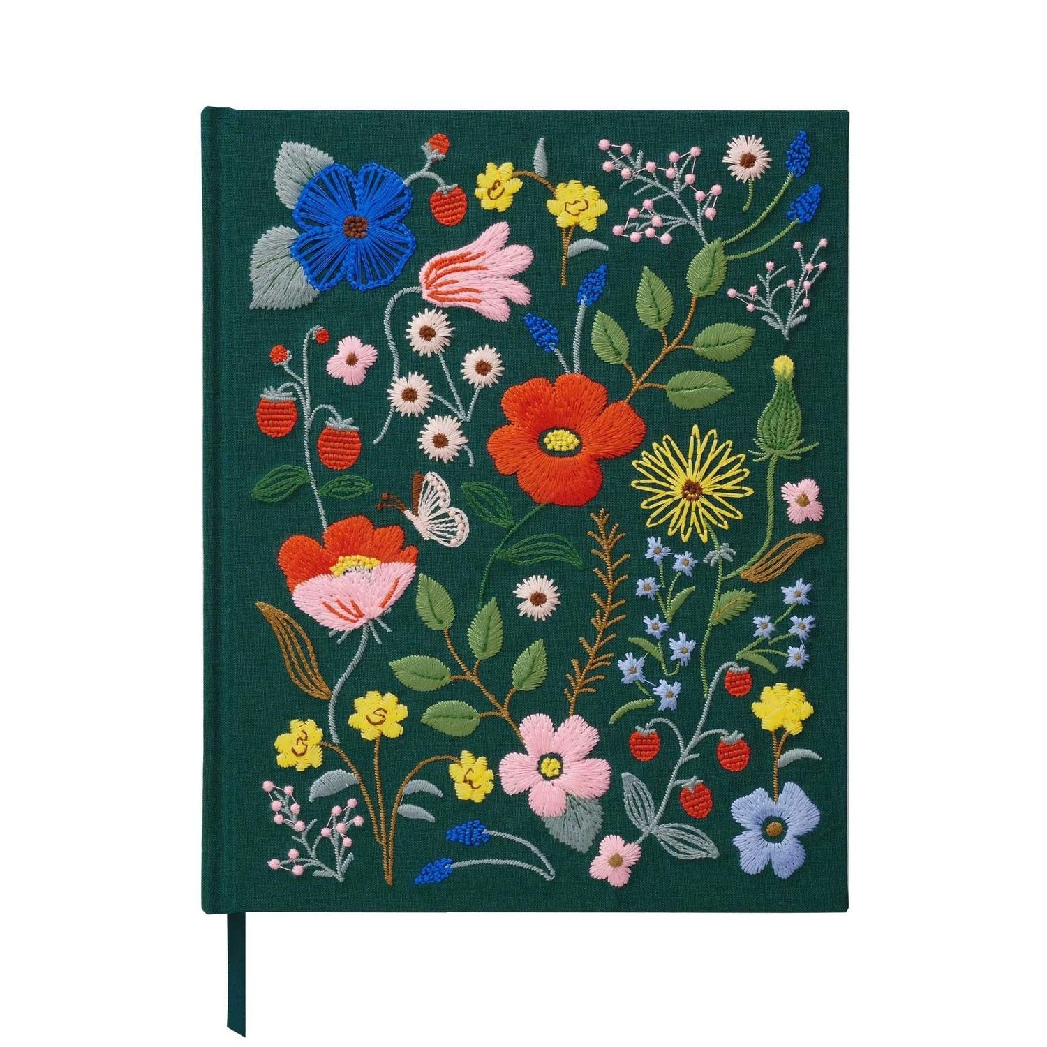 Strawberry Fields Embroidered Fabric Sketchbook