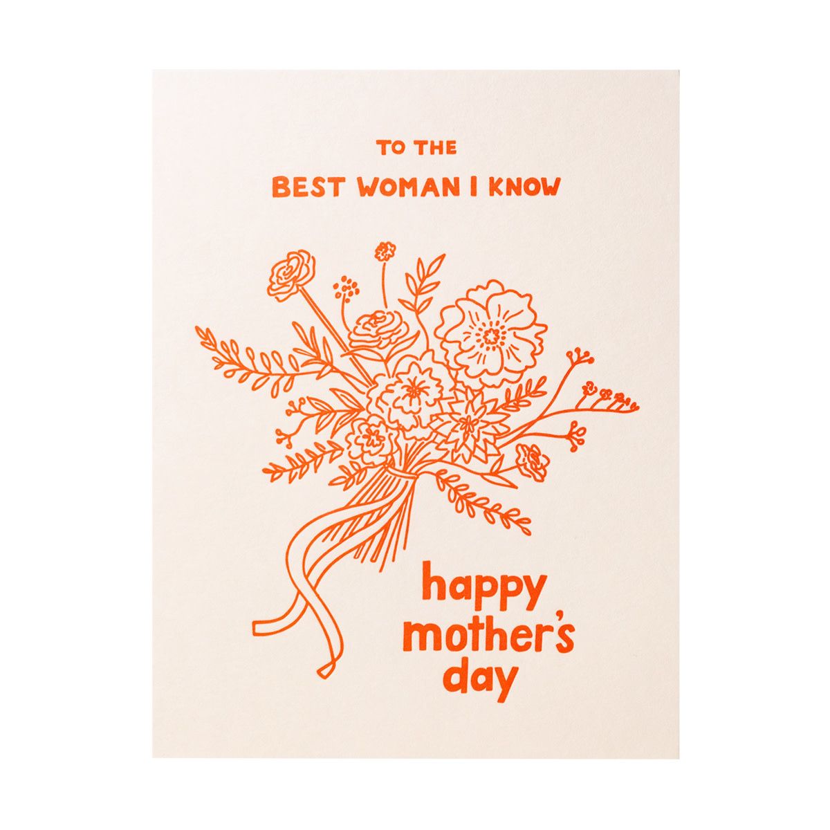 Best Woman I Know Letterpress Card