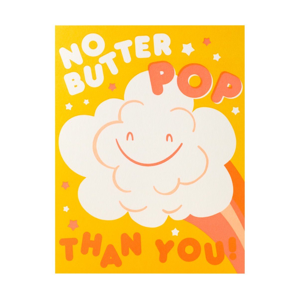 No Butter Pop Letterpress Card