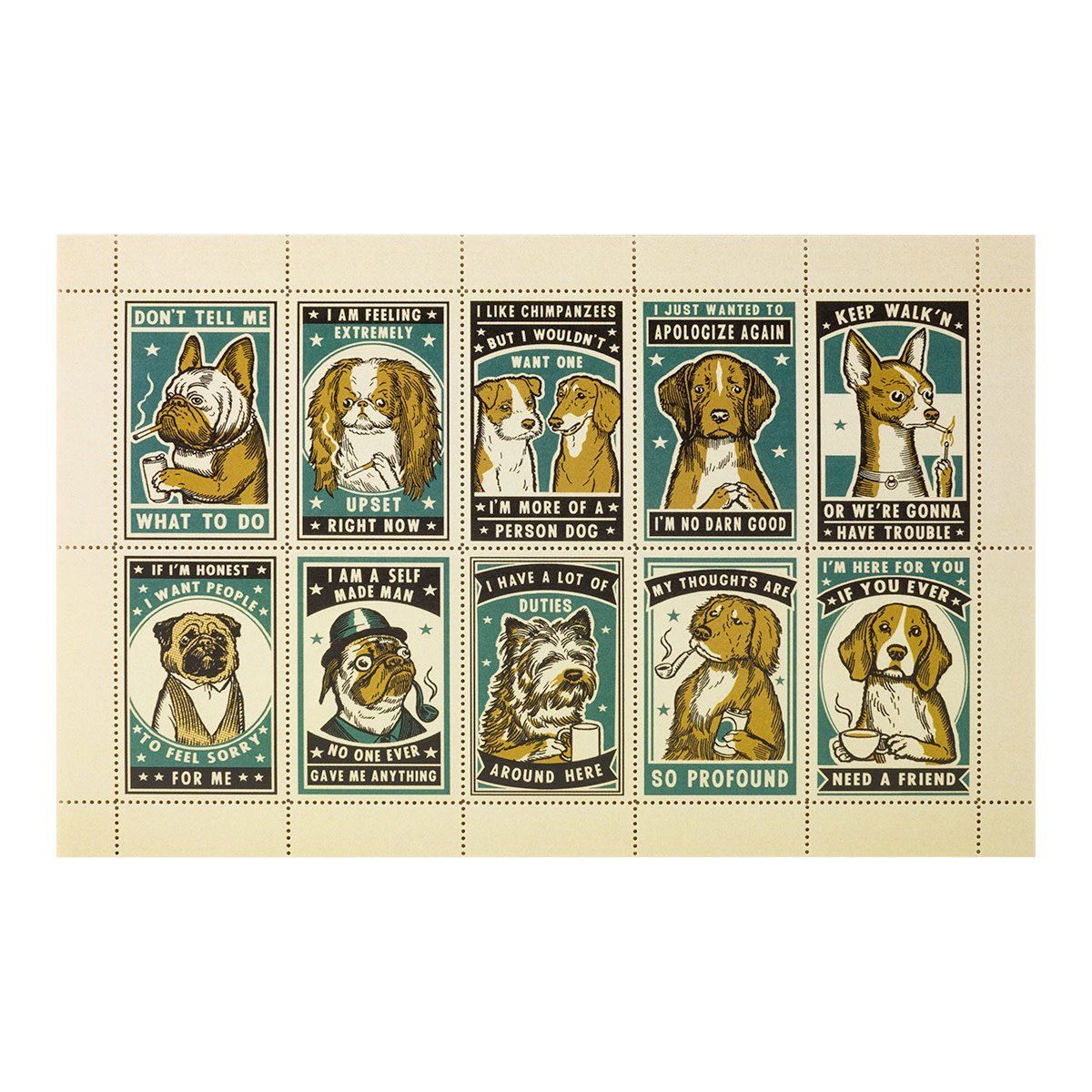 Attitude Dogs Stamps
