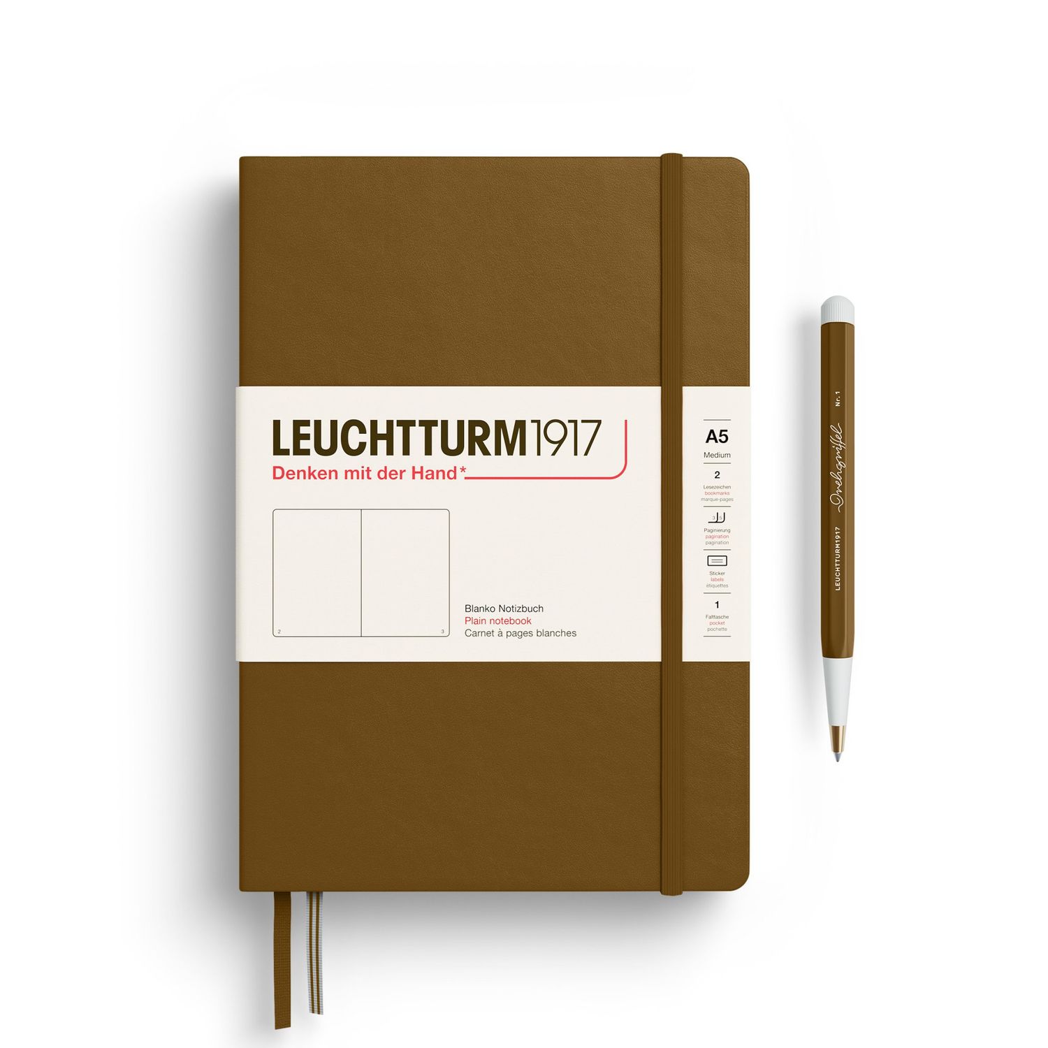 A5 Medium Hardcover Notebook Spice Brown