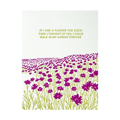 Garden Quote Friendship Letterpress Card