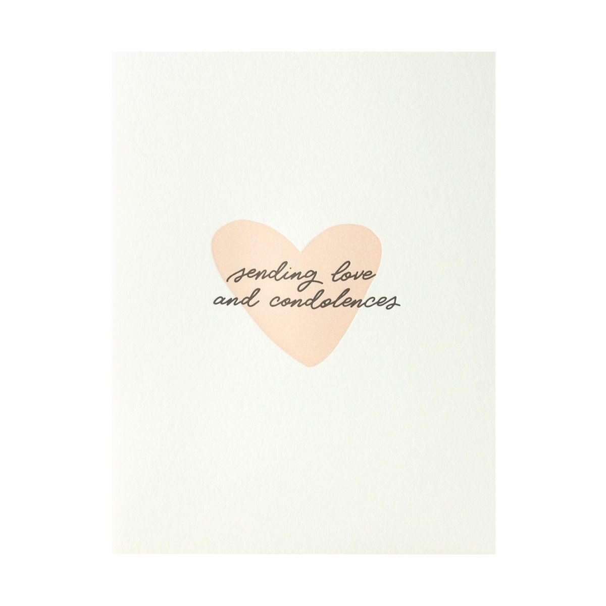 Sending Love and Condolences Letterpress Card