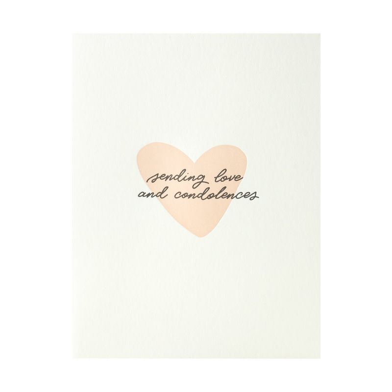 Sending Love and Condolences Letterpress Card