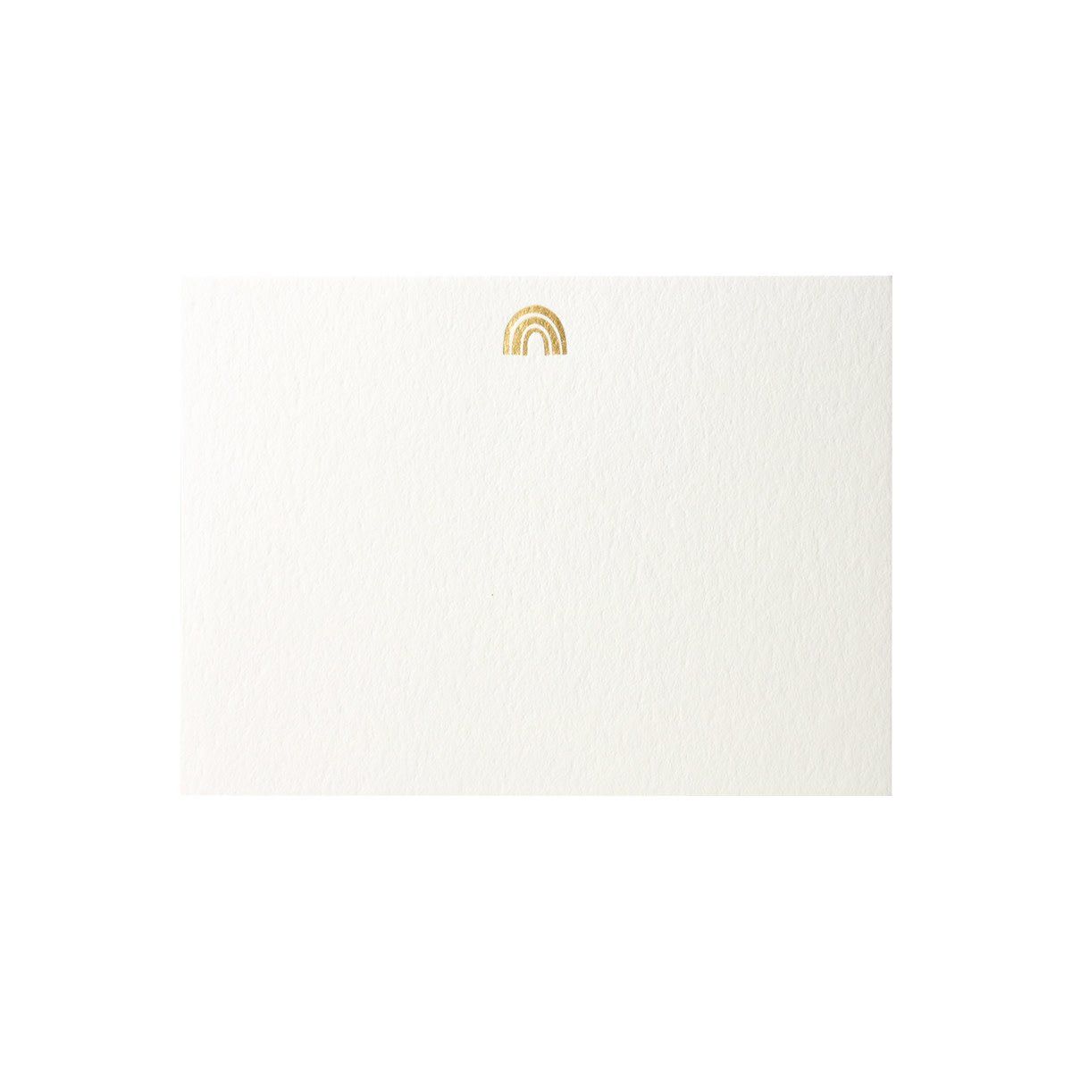 Rainbow Fancy Letterpress Flat Notes Set