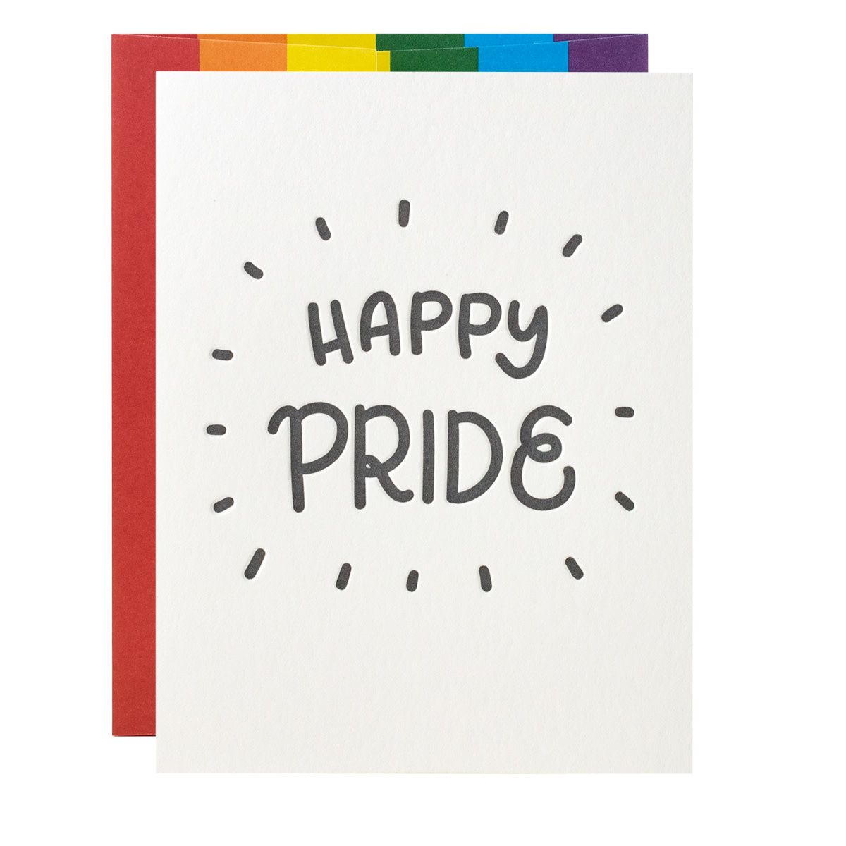 Happy Pride Letterpress Card
